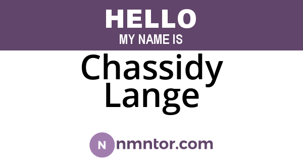 Chassidy Lange