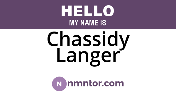 Chassidy Langer