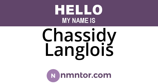 Chassidy Langlois