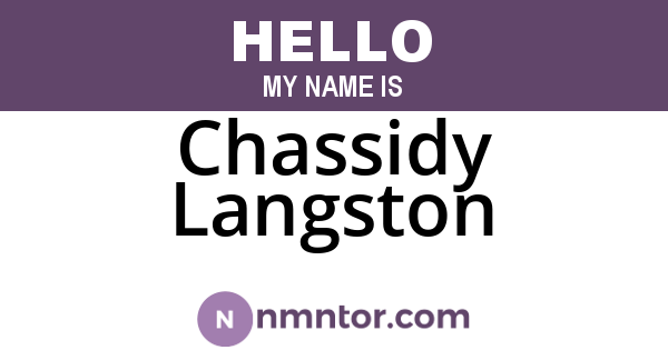 Chassidy Langston