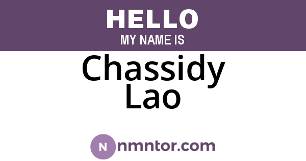 Chassidy Lao
