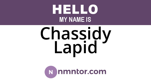 Chassidy Lapid