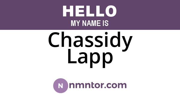 Chassidy Lapp