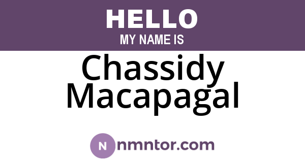 Chassidy Macapagal