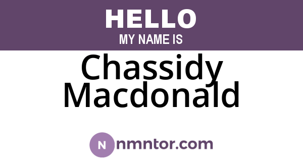 Chassidy Macdonald