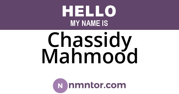 Chassidy Mahmood