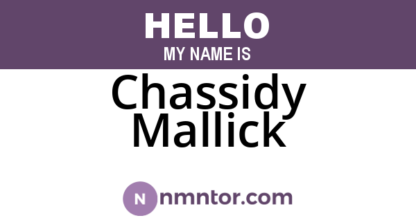 Chassidy Mallick