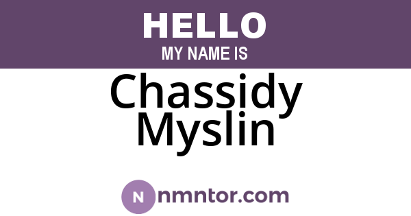 Chassidy Myslin
