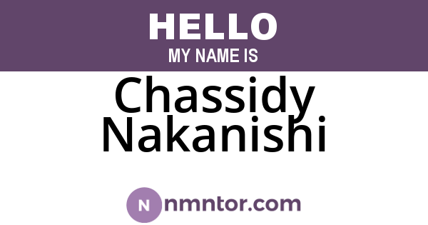 Chassidy Nakanishi