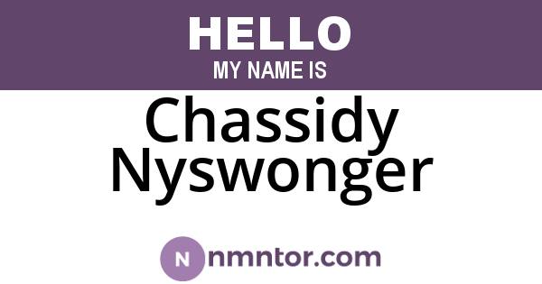 Chassidy Nyswonger