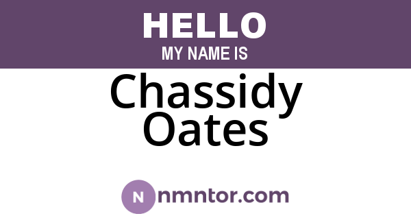 Chassidy Oates