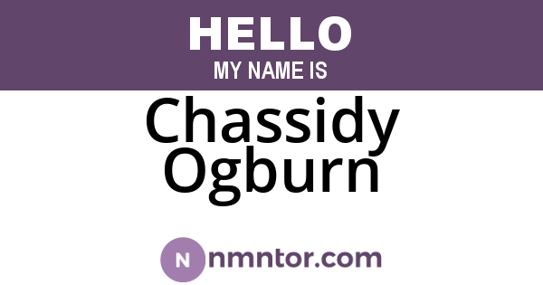Chassidy Ogburn