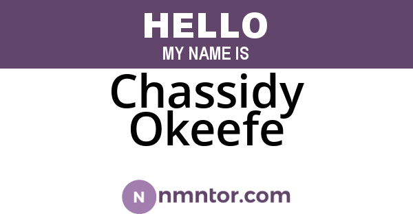 Chassidy Okeefe