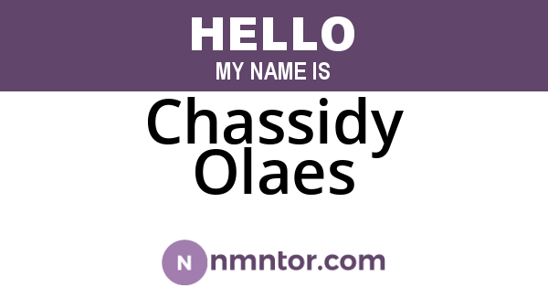 Chassidy Olaes