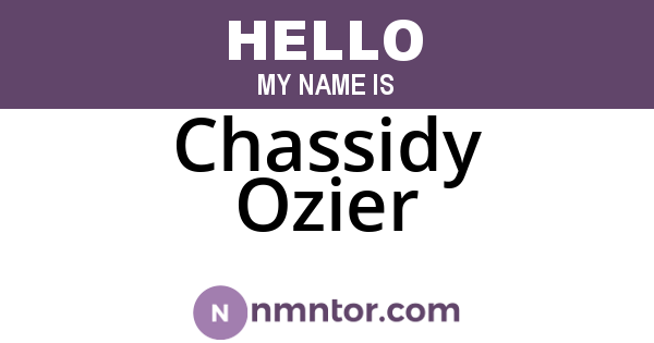 Chassidy Ozier