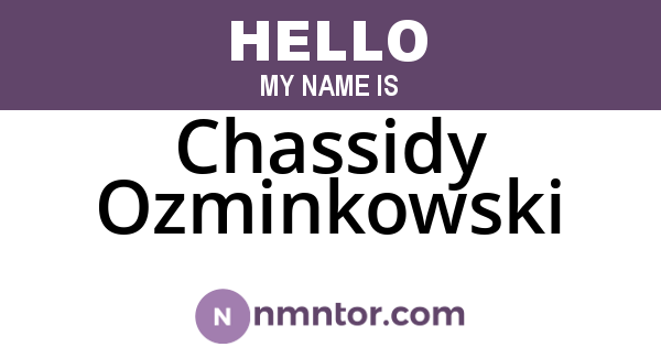 Chassidy Ozminkowski