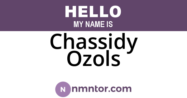 Chassidy Ozols