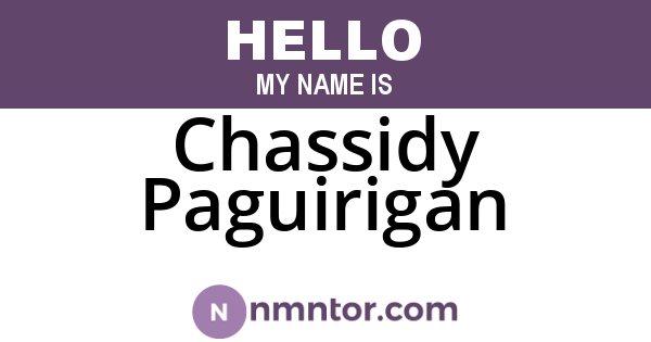 Chassidy Paguirigan