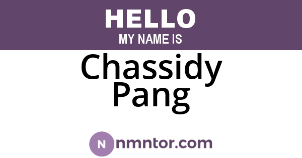 Chassidy Pang