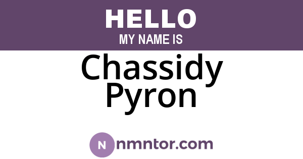 Chassidy Pyron