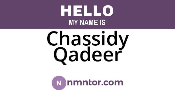 Chassidy Qadeer