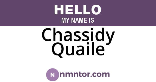 Chassidy Quaile