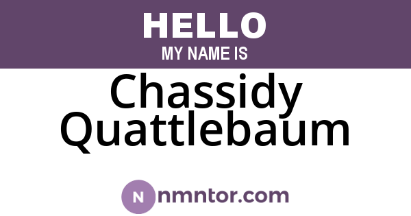 Chassidy Quattlebaum