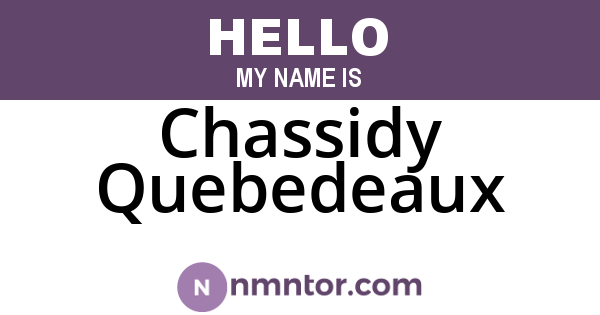 Chassidy Quebedeaux