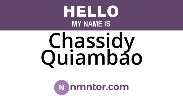 Chassidy Quiambao