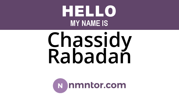 Chassidy Rabadan