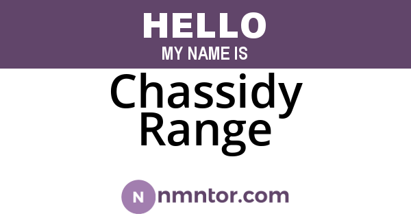 Chassidy Range