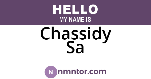 Chassidy Sa