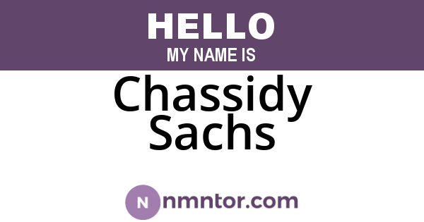 Chassidy Sachs