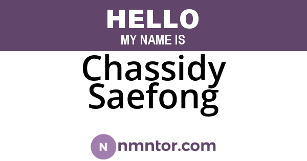 Chassidy Saefong