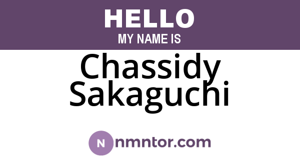 Chassidy Sakaguchi