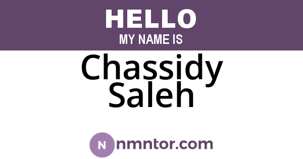 Chassidy Saleh
