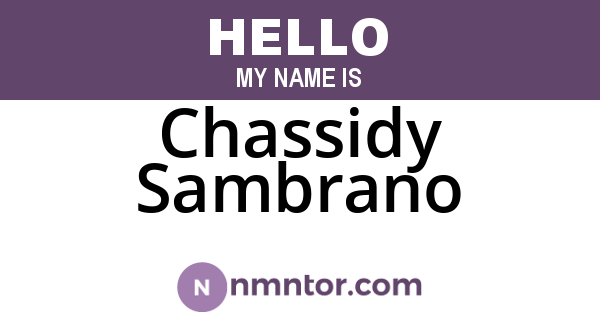Chassidy Sambrano