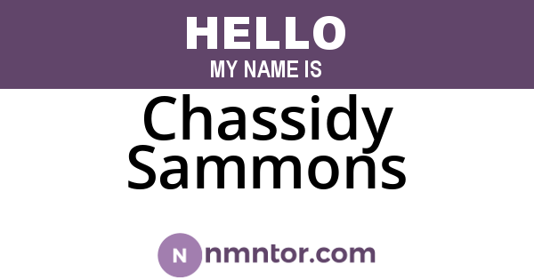 Chassidy Sammons