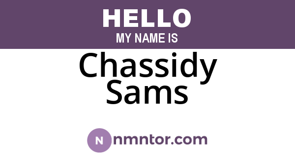 Chassidy Sams