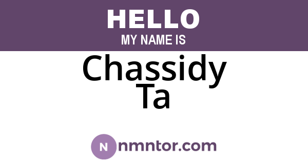 Chassidy Ta
