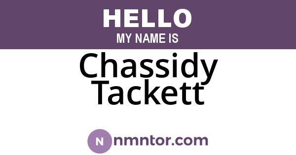 Chassidy Tackett