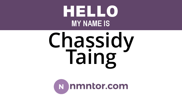 Chassidy Taing