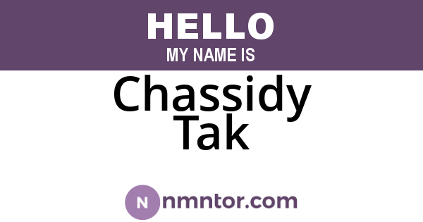 Chassidy Tak
