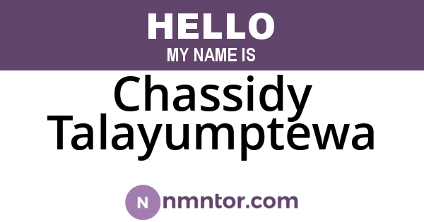Chassidy Talayumptewa