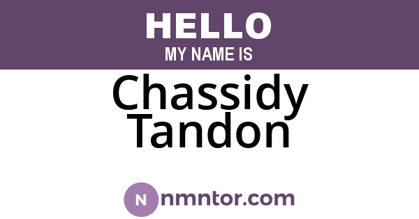 Chassidy Tandon