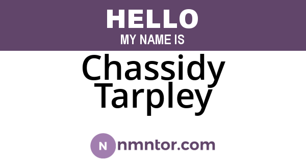 Chassidy Tarpley