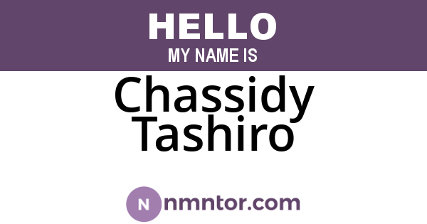 Chassidy Tashiro
