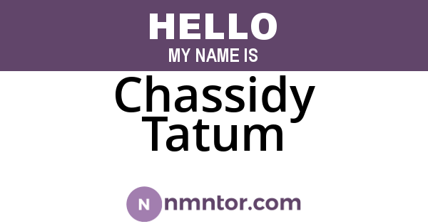 Chassidy Tatum