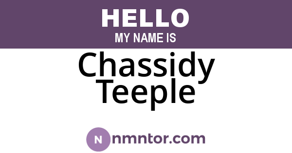 Chassidy Teeple
