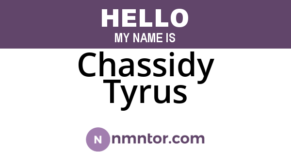 Chassidy Tyrus